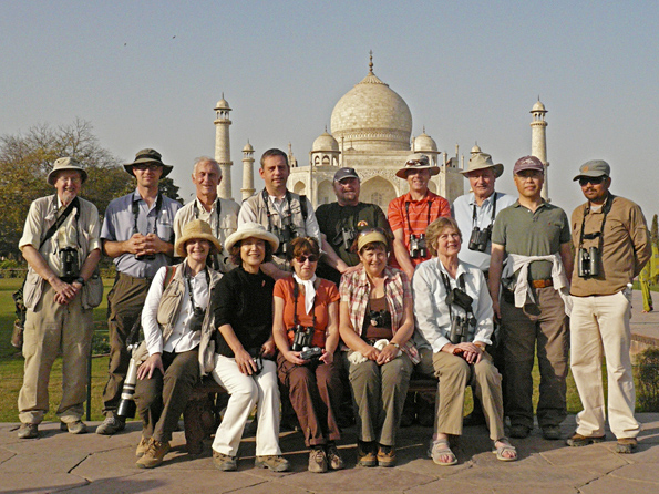 Birdfinders' group at Taj Mahal