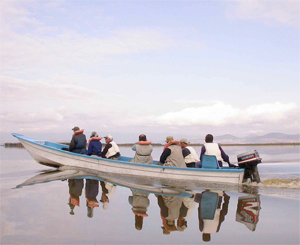 Part of the group on Lake Naivasha