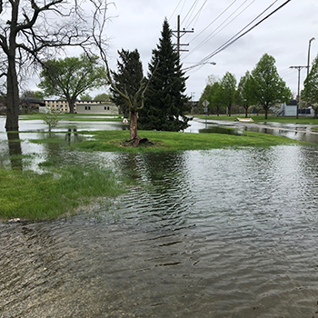 Floods on Lake Erie shore